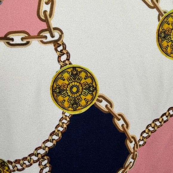 🆕 Boston Proper medallion print dress with round zipper pull size large - Picture 10 of 12